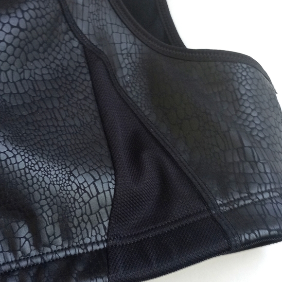 Syrokan Black Crocodile Animal Print High Impact Sports Workout Bra XL - Picture 11 of 15